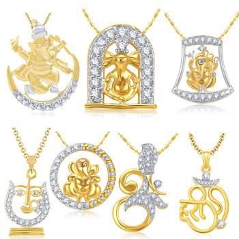 Gold diamond pendants 1