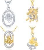 Gold diamond pendants