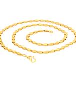 Gold pearl collar-necklace