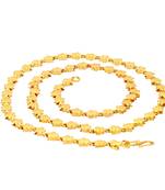 Gold pearl collar-necklace