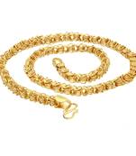 Gold pearl collar-necklace