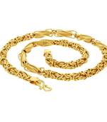 Gold pearl collar-necklace