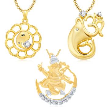 Gold diamond pendants 1