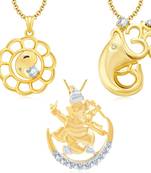 Gold diamond pendants