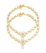 Gold diamond anklets