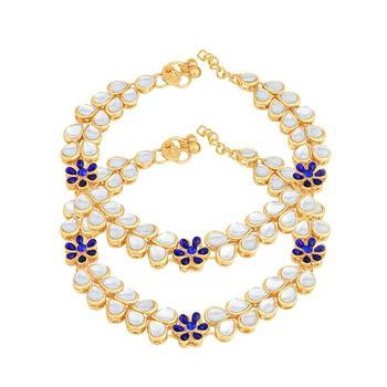 Gold diamond anklets 1