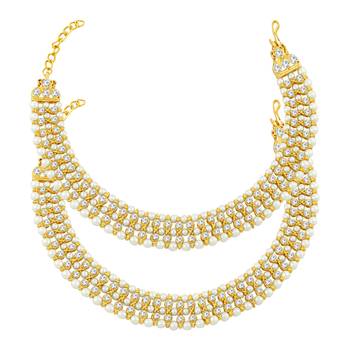 Gold diamond anklets 1