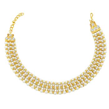 Gold diamond anklets 2