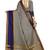 Cream printed polycotton saree with blouse