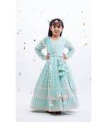 Blue Luckhnawi Anarkali