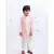 Peach Linen Ajkan with Pant