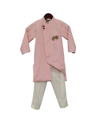 Pink Plain Kurta Set 4