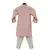 Peach Linen Ajkan with Pant