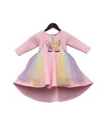 Baby Pink Embroidered frock with Jacket