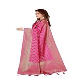 Pink Color jacquard Banarasi silk Dupatta