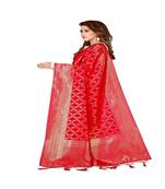Red Color jacquard Banarasi silk Dupatta