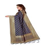 Blue Color jacquard Banarasi silk Dupatta