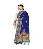 Nevy Blue Color jacquard Banarasi silk Dupatta