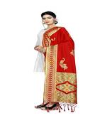 Red Color jacquard Banarasi silk Dupatta
