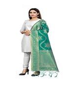 Green Color jacquard Banarasi silk Dupatta