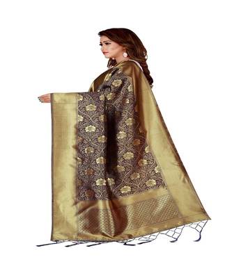 Blue Color jacquard Banarasi silk Dupatta 1