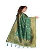 Green Color jacquard Banarasi silk Dupatta
