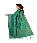Green Color jacquard Banarasi silk Dupatta