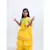 Blue Embroidery Choli with Yellow Saree
