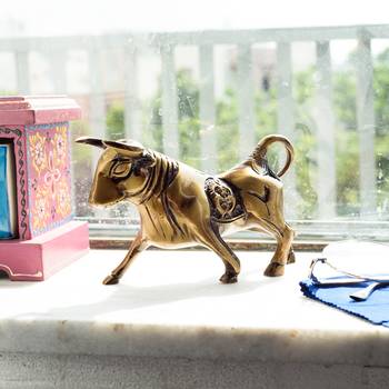 Brass Kamdhenu Cow Sculpture 1