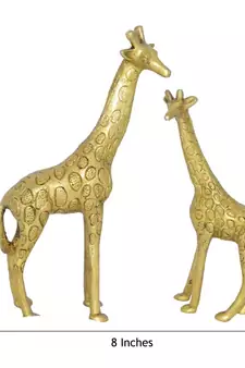 Decorative Brass Giraffe Pair
