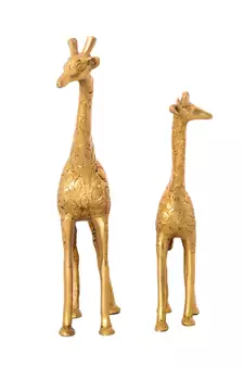 Decorative Brass Giraffe Pair