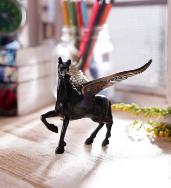 Brass Antique Finish Flying Angel Horse 1