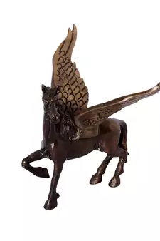 Brass Antique Finish Flying Angel Horse