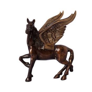 Brass Antique Finish Flying Angel Horse 4