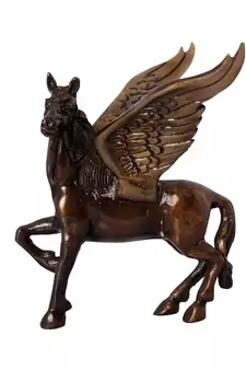 Brass Antique Finish Flying Angel Horse