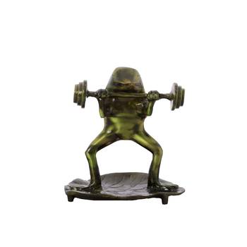 Decorative Brass Bodybuilder Frog 1