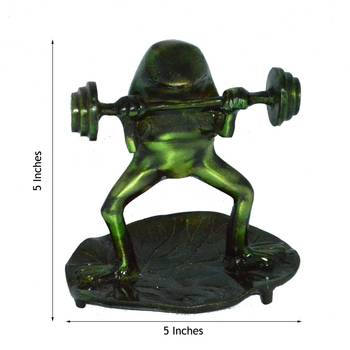 Decorative Brass Bodybuilder Frog 3