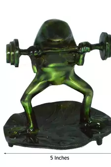 Decorative Brass Bodybuilder Frog