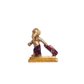 Brass Ganesha Carrying Happiness around the world Antique Showpiece 1