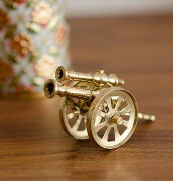 Brass Decorative Canon Showpiece 2