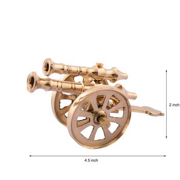 Brass Decorative Canon Showpiece 3