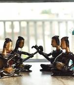 Set of 4 Brass Musical Ladies Decorative Antique Showpiece