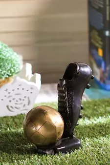 Decorative Soccer Ball and Shoe Brass Tableware