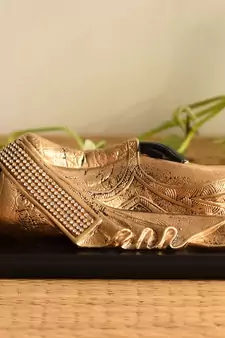 Polyresin Resting Buddha on Wooden Board