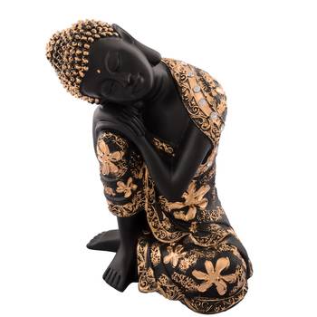 e craft india buddha polyresin showpiece black & golden 1