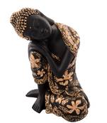 e craft india buddha polyresin showpiece black & golden
