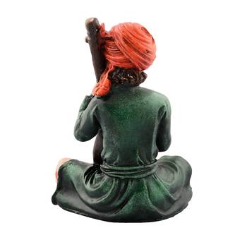 Polyresin Rajasthani playing Sitar musical instrument 5