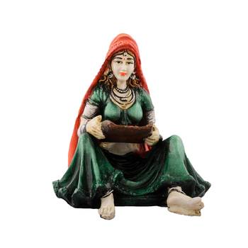 Polyresin Rajasthani Lady Showpiece 1