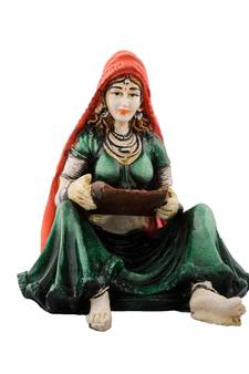 Polyresin Rajasthani Lady Showpiece