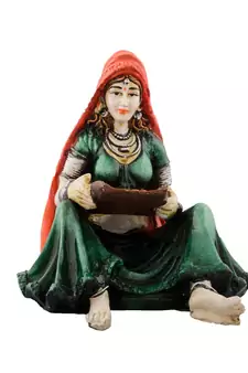 Polyresin Rajasthani Lady Showpiece